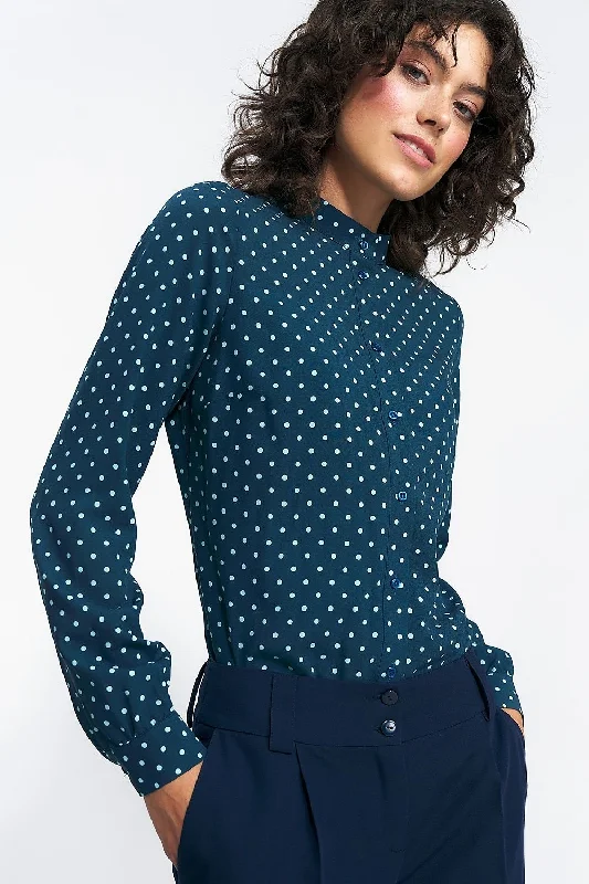 Long sleeve shirt Nife Fashionable Rounded Short Shirt