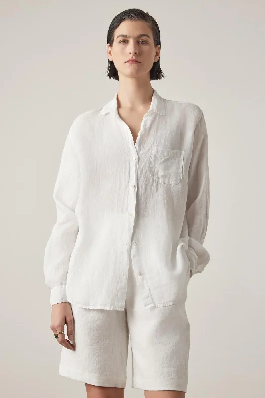 MULHOLLAND LINEN SHIRT Soft Cotton Short Tee