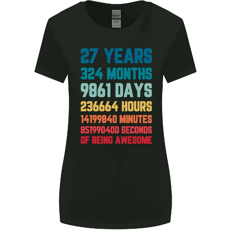 27th Birthday 27 Year Old Womens Wider Cut T-Shirt Cozy Warm Stylish