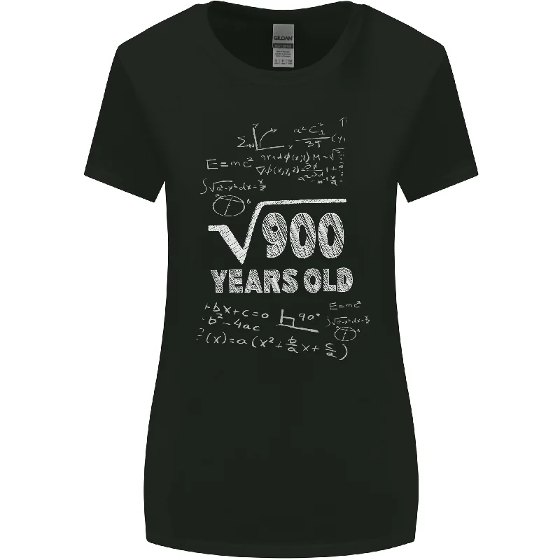 30th Birthday 30 Year Old Geek Funny Maths Womens Wider Cut T-Shirt Anti-Shrink Durable Soft