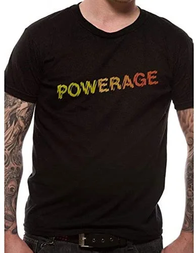 AC/DC Powerage Logo T-Shirt Adult Welt Pockets Slit Pockets Flap Pockets