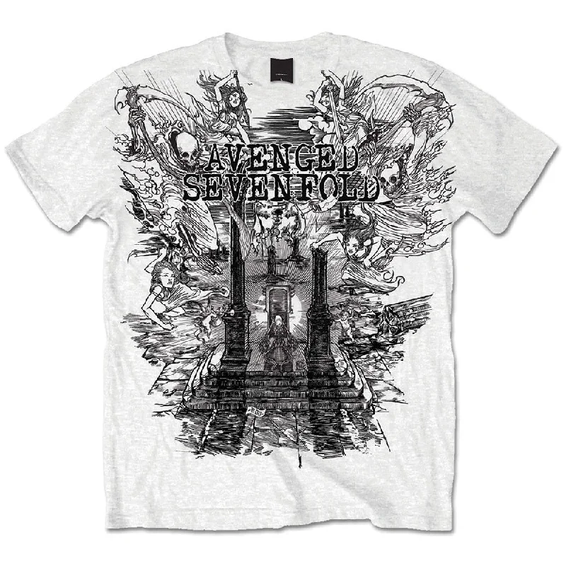 Avenged Sevenfold | Official Band T-Shirt | Land of Cain Solid Print Embellished