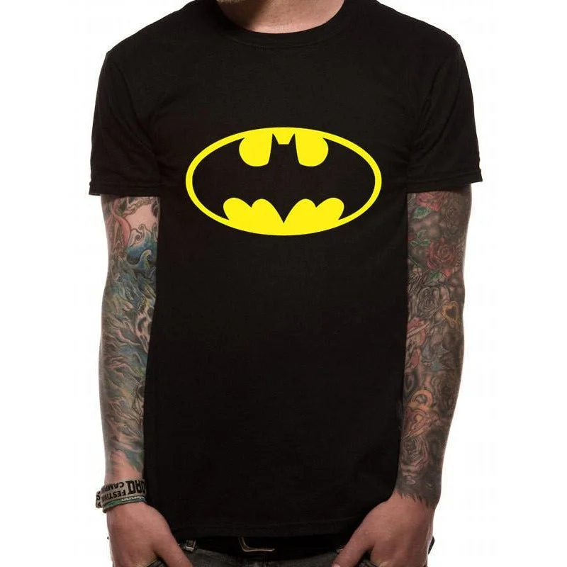 Batman Logo Unisex T-Shirt DC Adult Chenille Blend Fleece Blend Nylon Blend