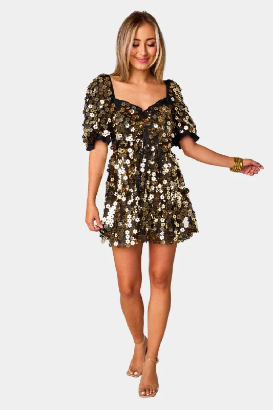 Colby Puff Sleeve Mini Dress - Pennies From Heaven Stylish Summer Mini Dress