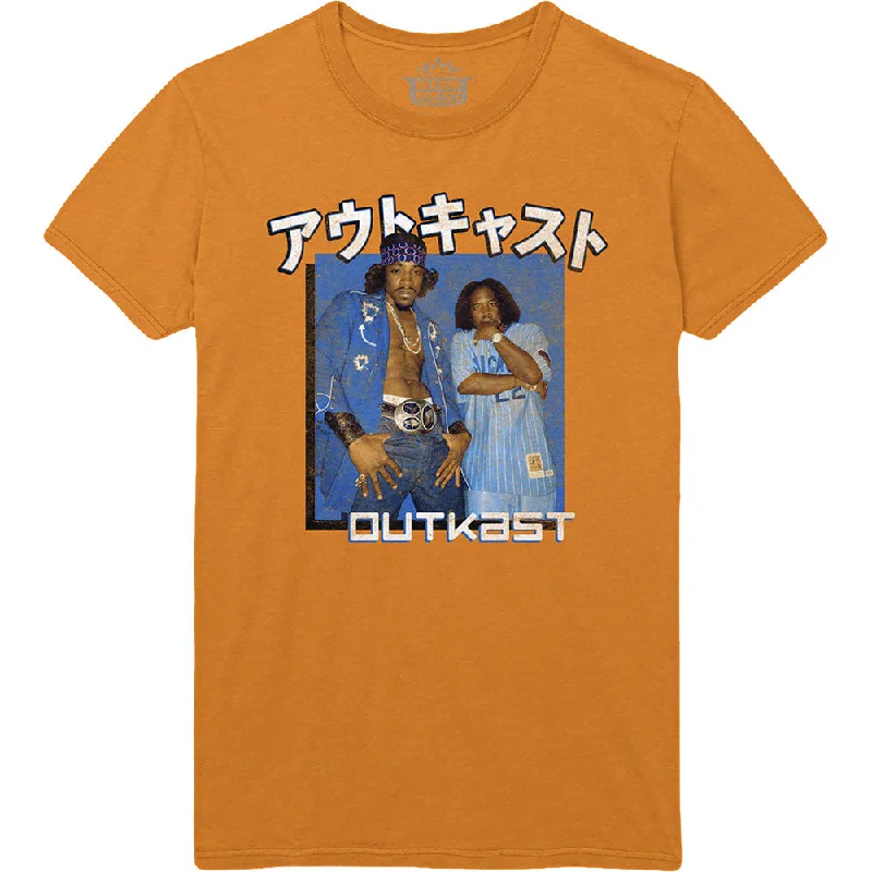 Outkast | Official Band T-Shirt | Blue Box Mesh Blend Leather Blend Suede Blend