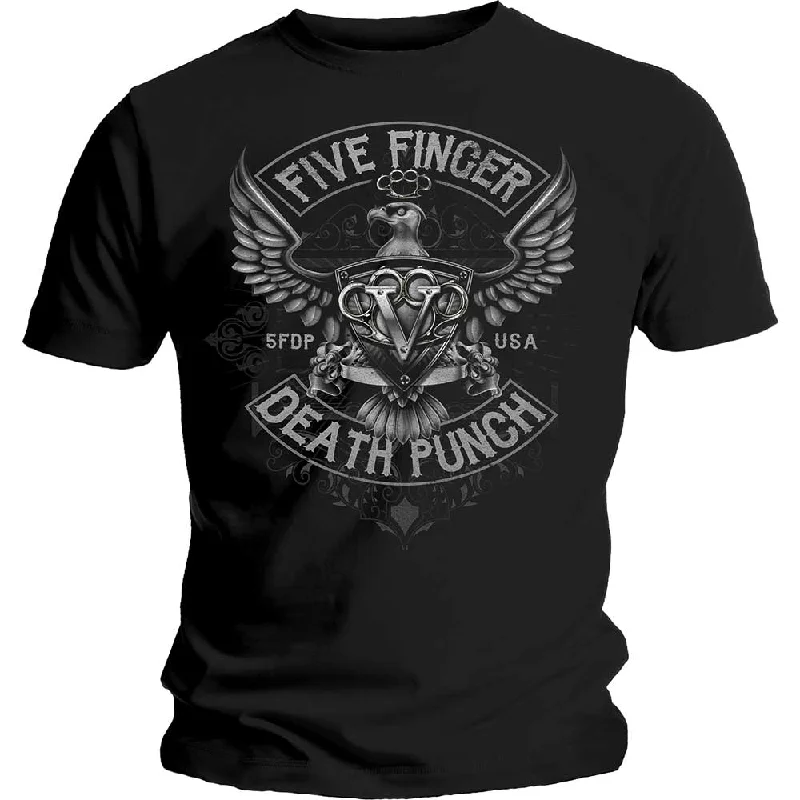 Five Finger Death Punch | Official Band T-Shirt | Howe Eagle Crest Polka Dot Checkered Tartan