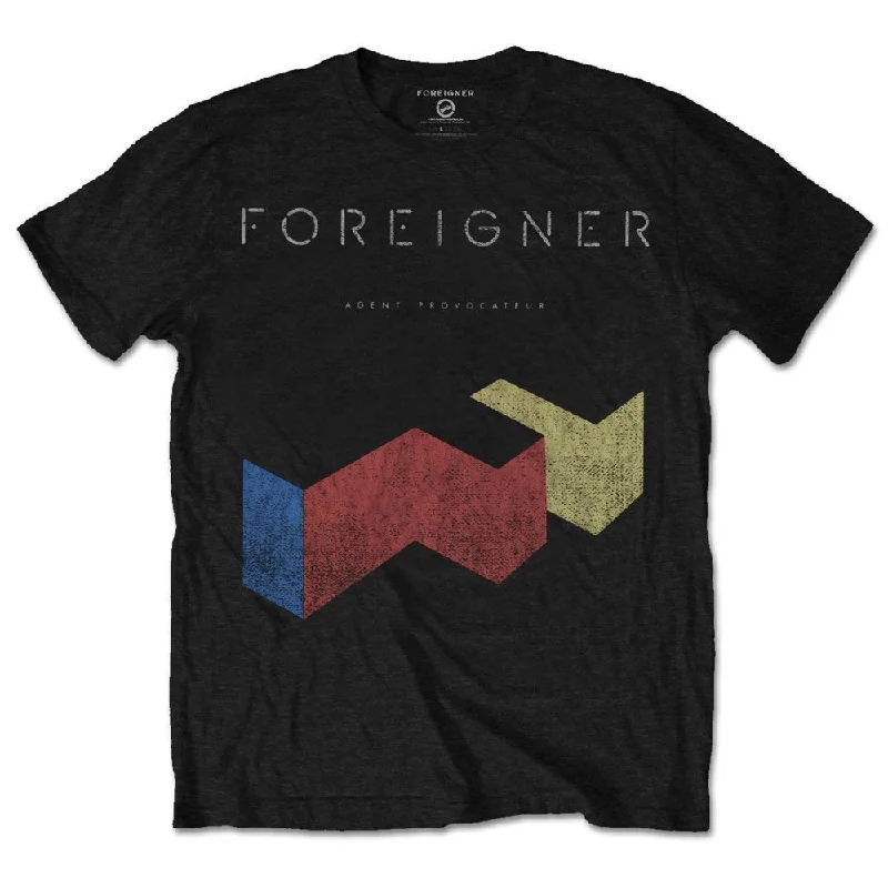 Foreigner | Official Band T-Shirt | Vintage Agent Provocateur Zippered Front Buttoned Front Snap Front