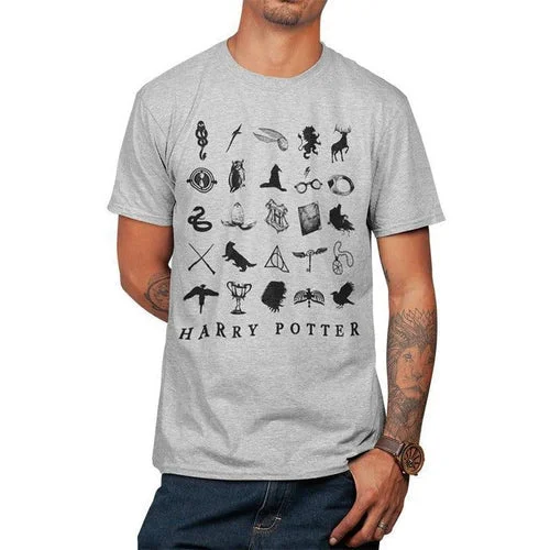 Harry Potter Icons Unisex T-Shirt Adult Lace Blend Ribbed Blend Corduroy Blend