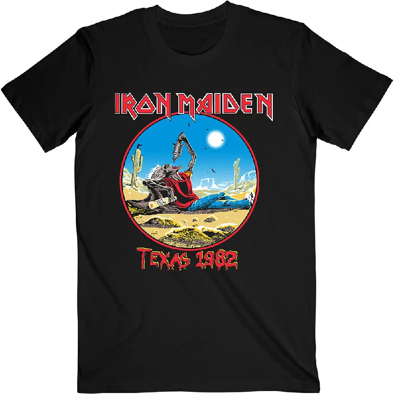 Iron Maiden | Official Band T-Shirt | The Beast Tames Texas (Back Print) Elasticated Padded Insulated