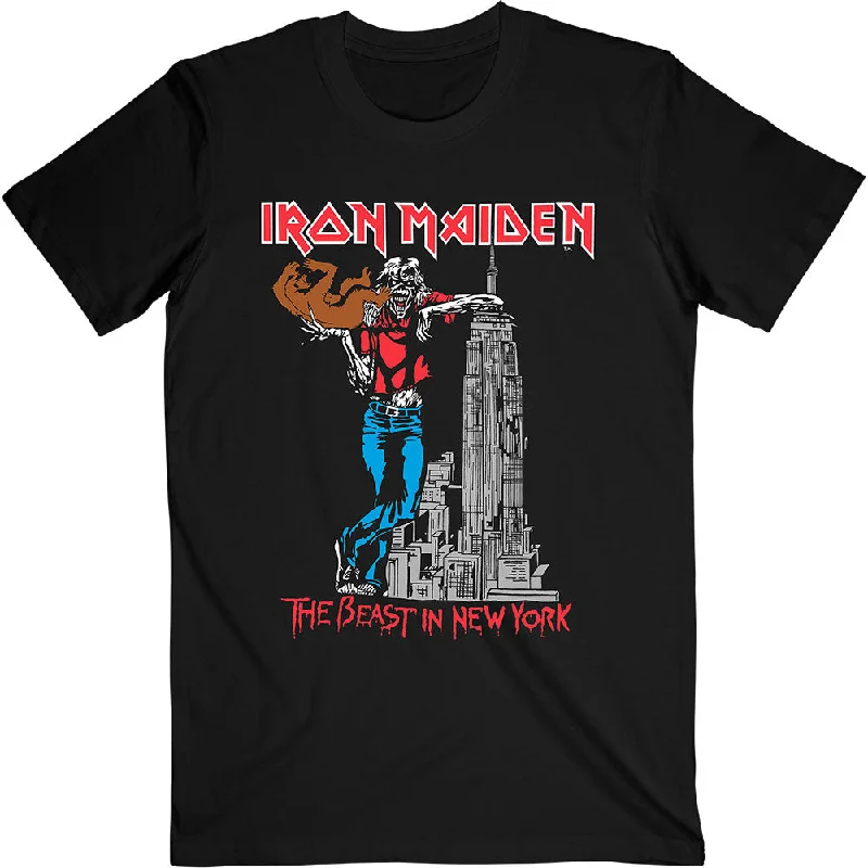 Iron Maiden | Official Band T-Shirt | The Beast In New York (Back Print) Modern Contemporary Chic