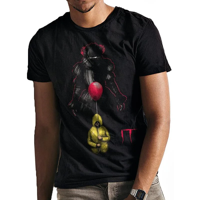 IT Lurking Clown Unisex T-Shirt Adult Knit Fabric Woven Fabric Fleece Fabric