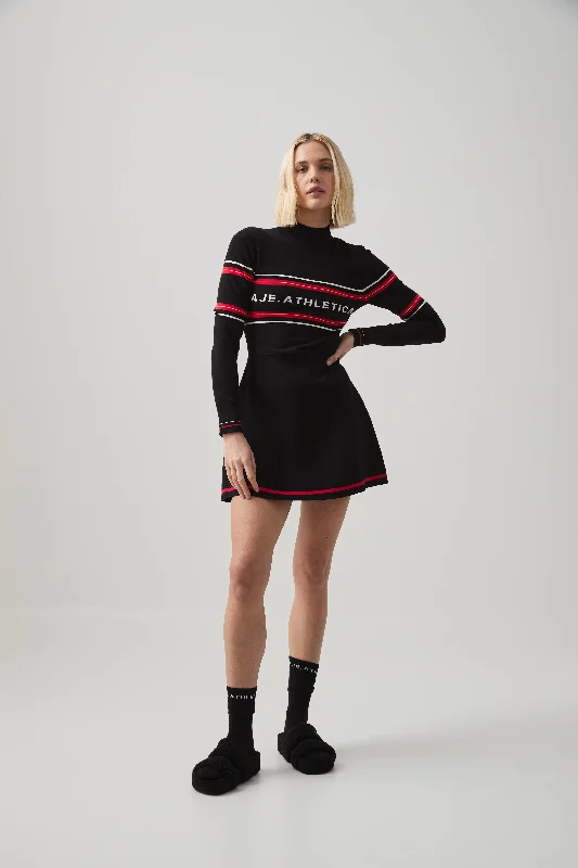 Logo Knit Mini Dress 810 Fashionable A-Line Mini Dress