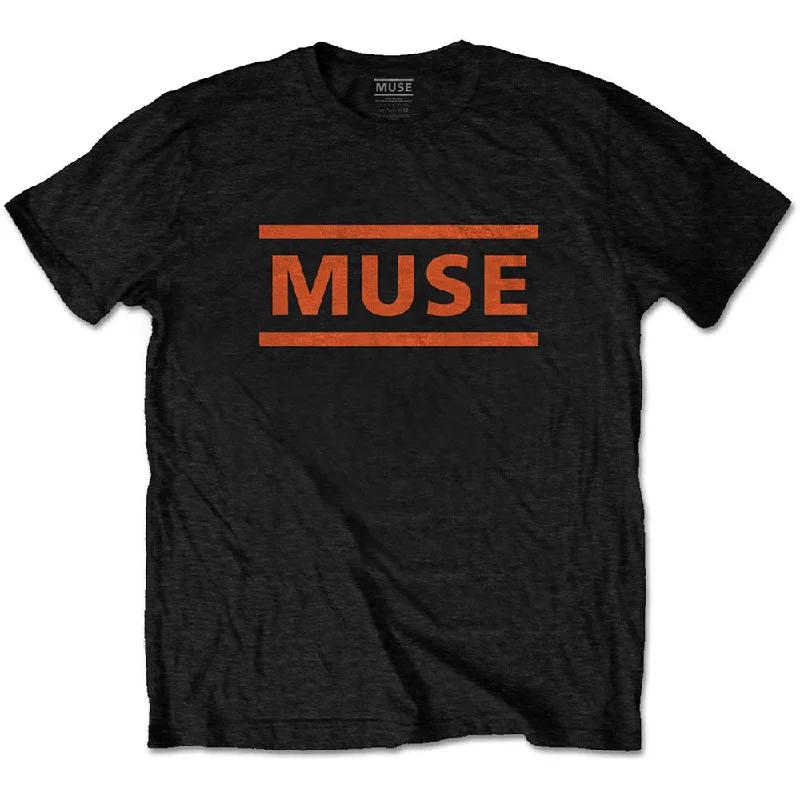 Muse | Official Band T-Shirt | Orange Logo Chenille Brocade Lace