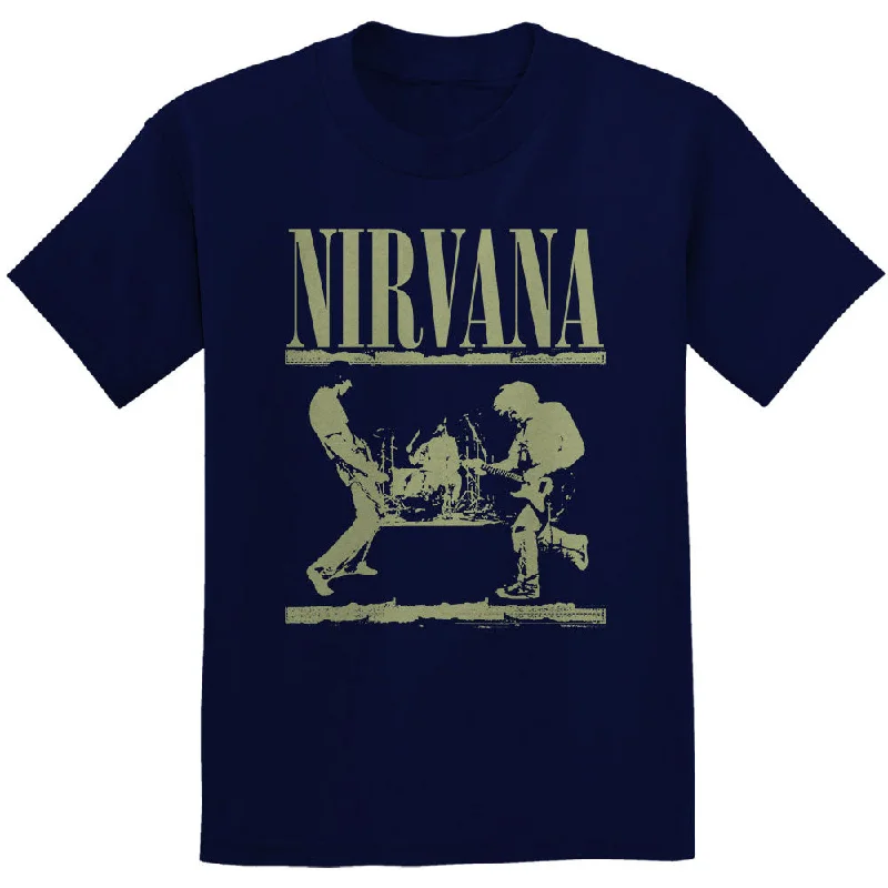 Nirvana | Official Band T-Shirt | Stage Faux Fur Fabric Real Fur Fabric Shearling Fabric