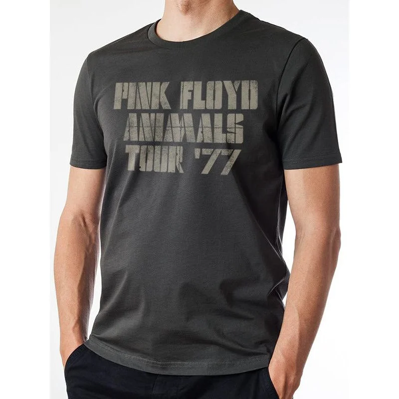 Pink Floyd Animals 77 Tour Logo Unisex T-Shirt Adult Mesh Fabric Canvas Fabric Denim Fabric