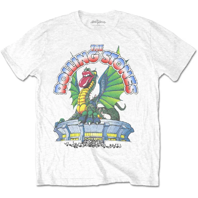 The Rolling Stones | Official Band T-Shirt | 81 Tour Dragon (Back Print) Fleece Fabric Down Fabric Feather Fabric