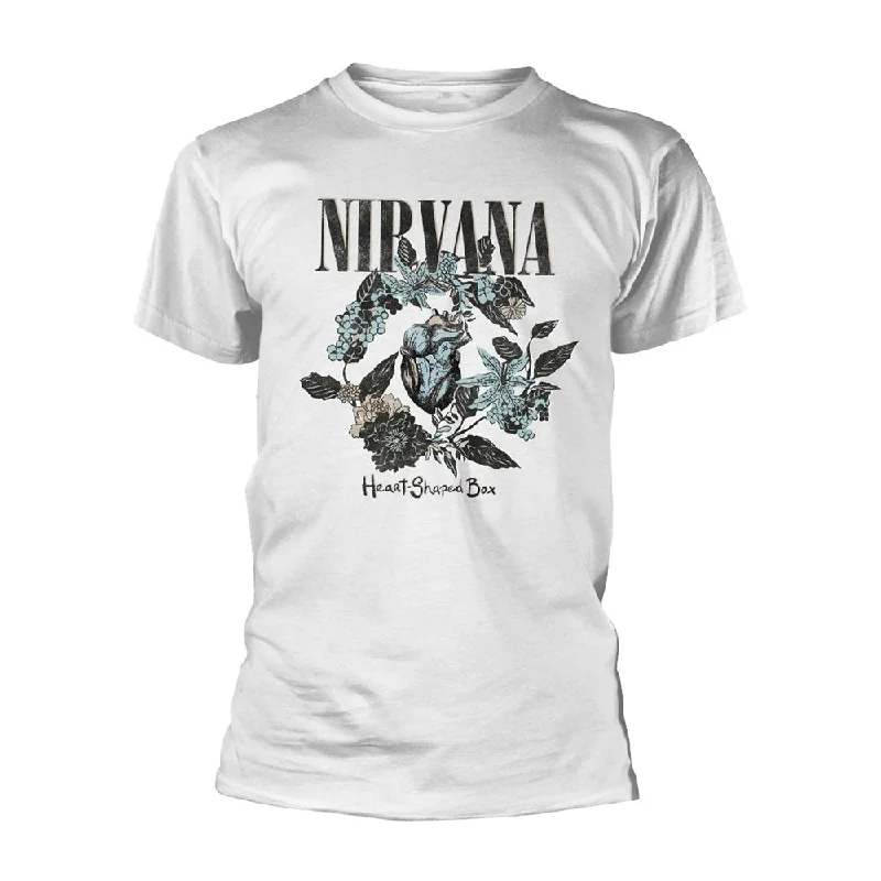 Nirvana Unisex T-shirt: Heart Shaped Box Chenille Fabric Brocade Fabric Lace Fabric