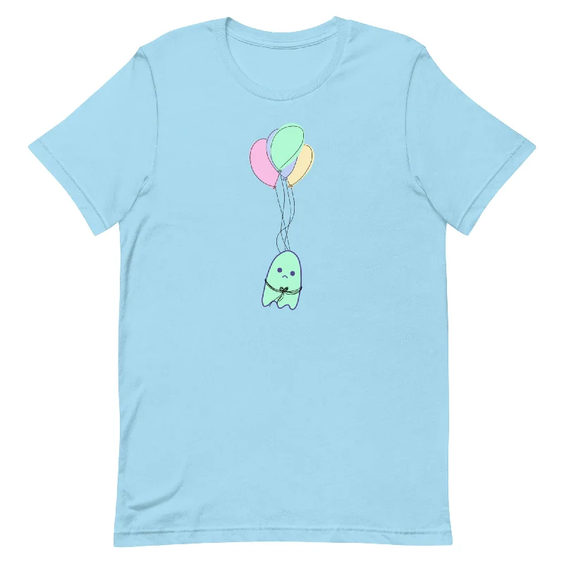 Sad Ghost Comic Balloon Flight Unisex t-shirt Mesh Blend Leather Blend Suede Blend