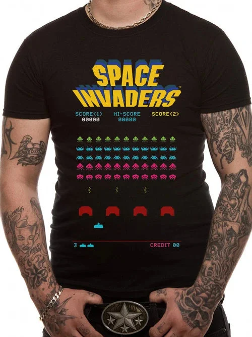 Space Invaders Arcade Unisex T-Shirt Adult Casual Formal Business