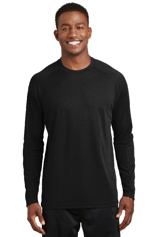 Sport-Tek Dry Zone Long Sleeve Raglan T-Shirt. T473LS Mesh Fabric Canvas Fabric Denim Fabric