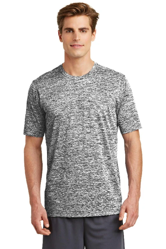 Sport-Tek PosiCharge Electric Heather Tee. ST390 Front Pockets Side Pockets Patch Pockets