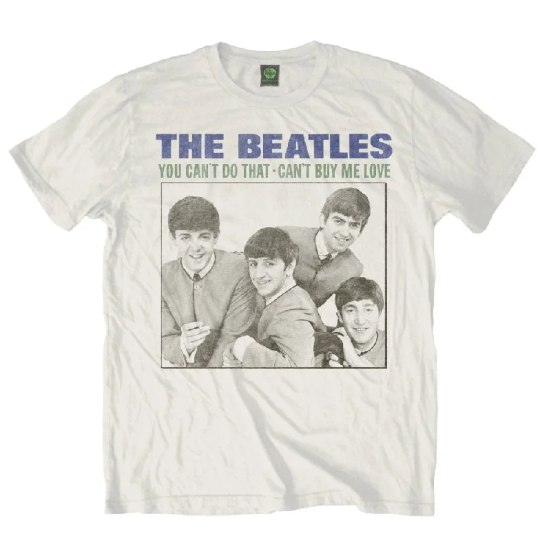 The Beatles | Official Band T-Shirt | You can't do that V-Neck T-Shirt Long Sleeve Cotton