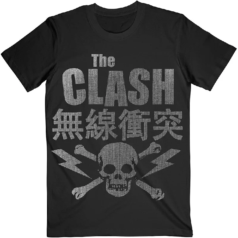 The Clash | Official Band T-Shirt | Skull & Crossbones Fashionable Trendy Casual