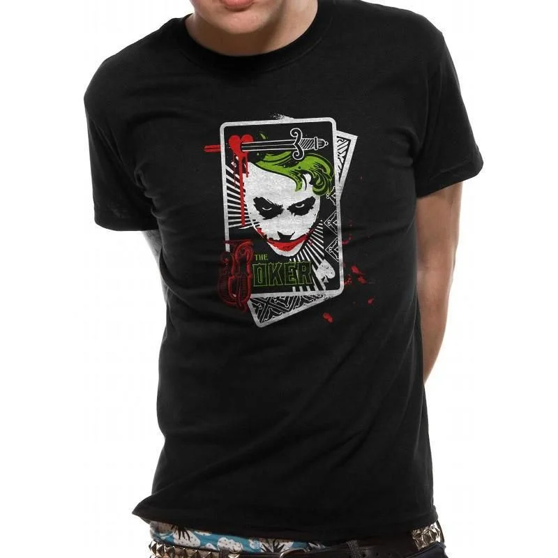 The Dark Knight Joker Card Unisex T-shirt Batman DC Adult Basic T-Shirt Crew Neck Short Sleeve