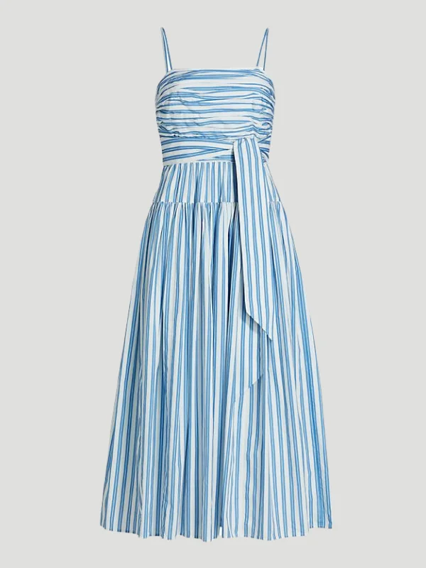 Cameron Ruched Tiered Midi Dress Elegant Satin Midi Dress