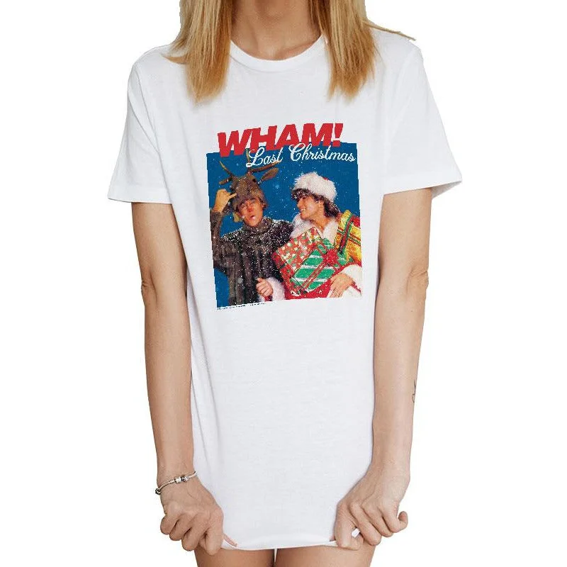 WHAM Christmas Cover Unisex T-Shirt Adult Welt Pockets Slit Pockets