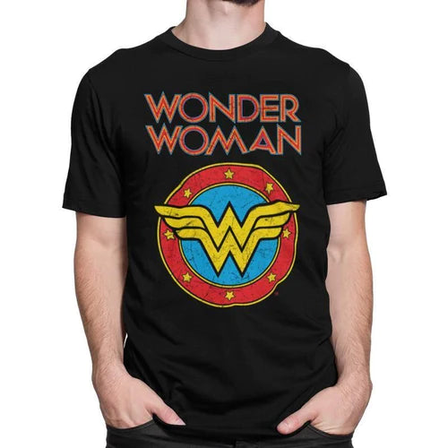 Wonder Woman Vintage Logo Unisex T-Shirt 84 WW84 Adult Collared Crew Neck Turtle Neck