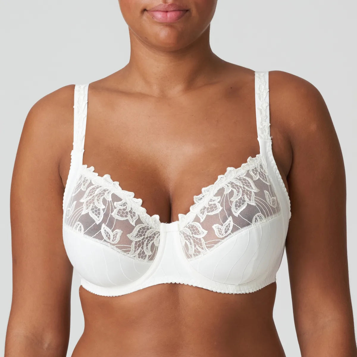 Deauville Full Cup Underwire Bra In Natural - Prima Donna Floral Lace Bra