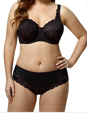 ELILA 2311 FULL COVERAGE STRETCH LACE UNDERWIRE BRA Sleek Push-Up Bra