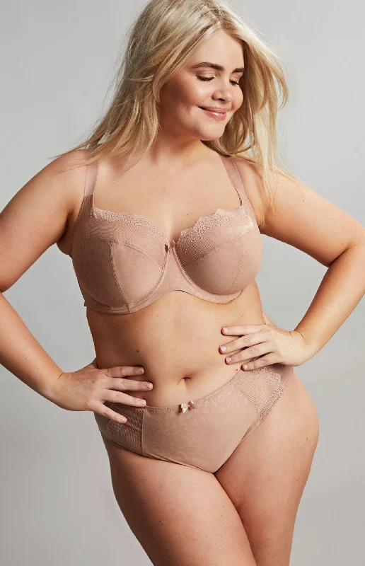 Esme Balcony Bra In Mocha Animal - Sculptresse Cozy Wire-Free Bra