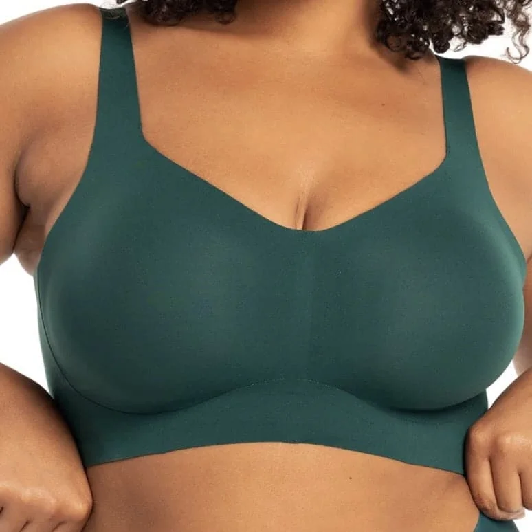 Evelyn & Bobbie Beyond Bra in Monstera Green Stretchy Full Coverage