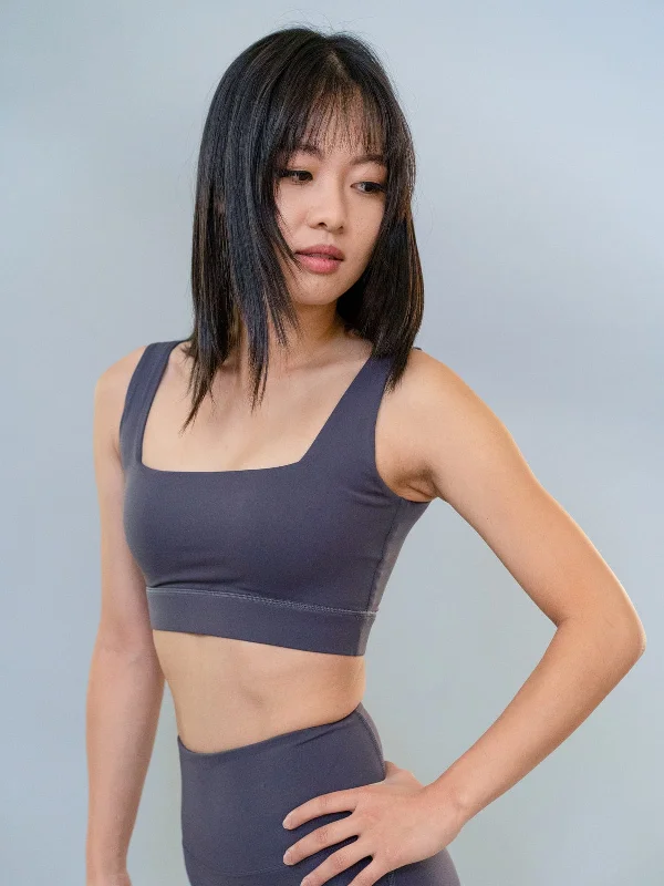 Georgia Bra Top - Dark Gray Light Padded Bra