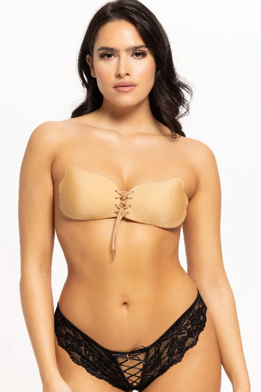 Tie Up Adhesive Bra Comfort Fit Bralette