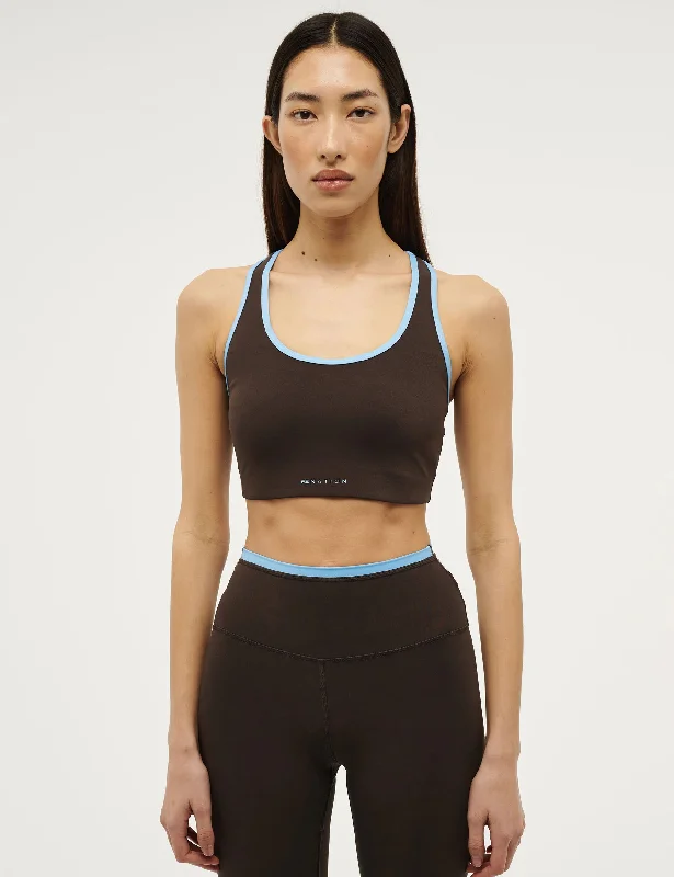 Stellar Sports Bra - Coffee High Support Sports Bra