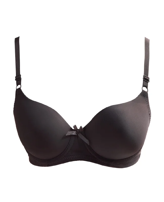 Sofra Basic Satin A Cup Bra Supportive Cotton Bra