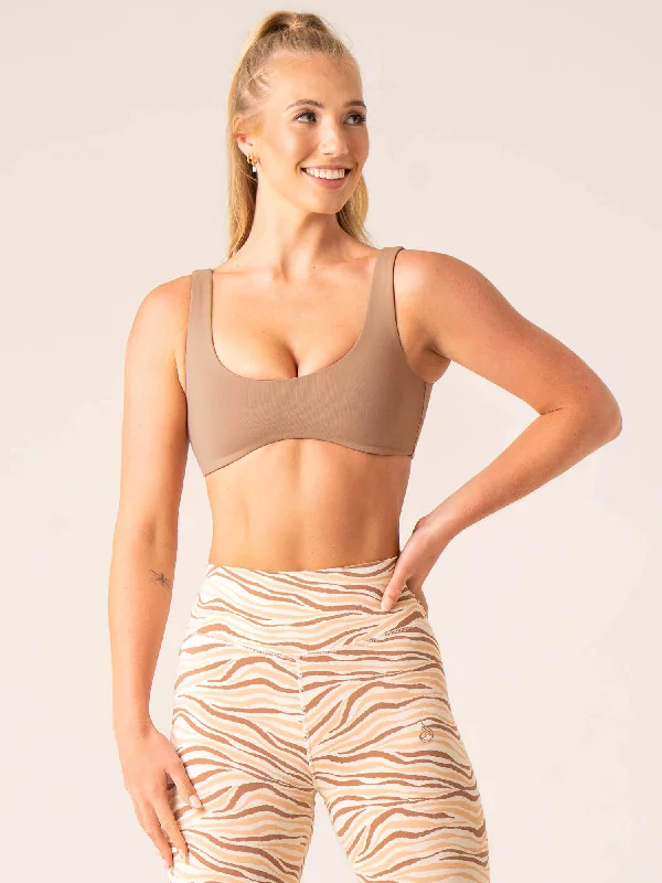 Unstoppable Lounge Bra - Mocha Strapless Support Bra