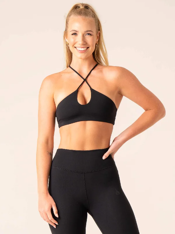 Unstoppable Sports Bra - Black Chic Lace Underwear