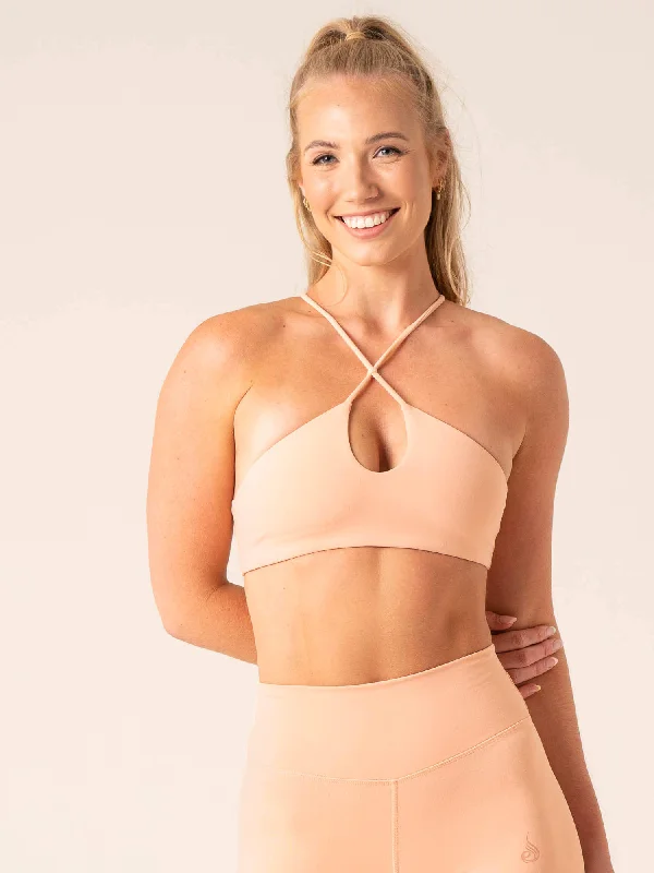 Unstoppable Sports Bra - Peach Elegant Lace Lingerie