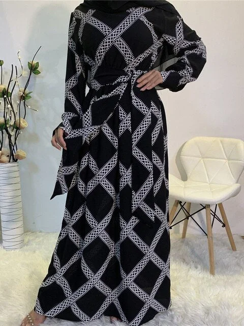 Abaya Maxi Dress Elegant Maxi Dress with Slit