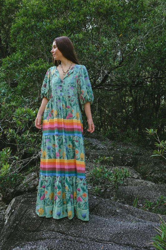 Frida Maxi Dress - Nymphs - Sage Comfortable Ruffle Hem Maxi Dress