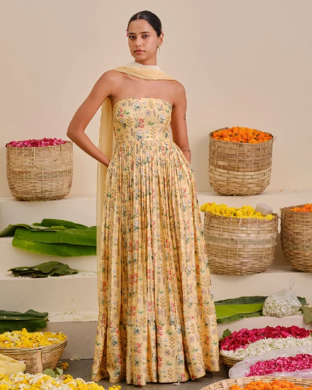 Lemon Tree Tube Maxi Dress Trendy Maxi Dress with Bow