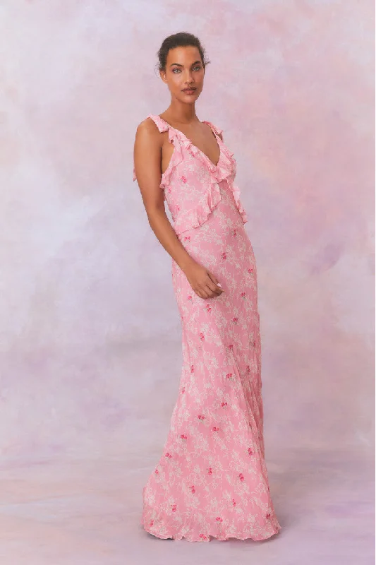 Orcene Floral Maxi Dress Chic Off-Shoulder Maxi Dress