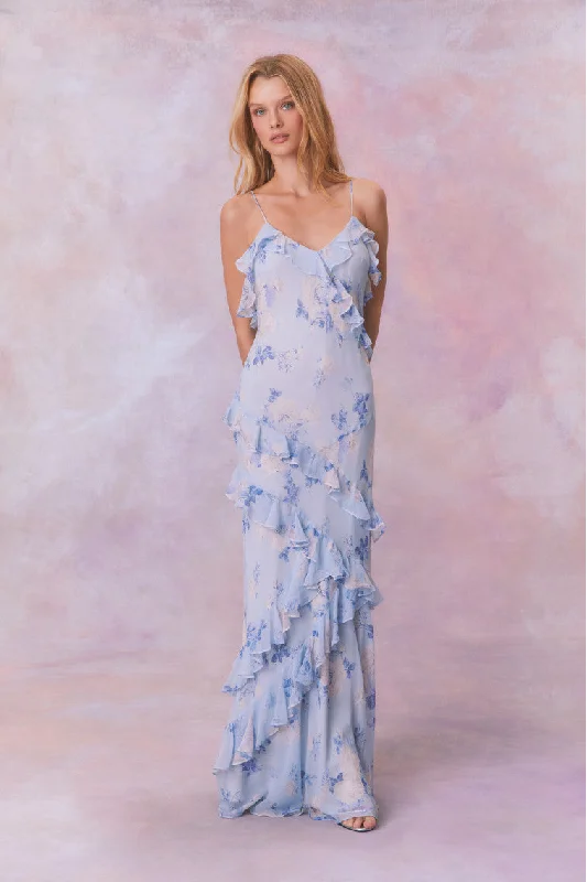 Rialto Fragrance Print Maxi Dress Classic Strapless Maxi Dress