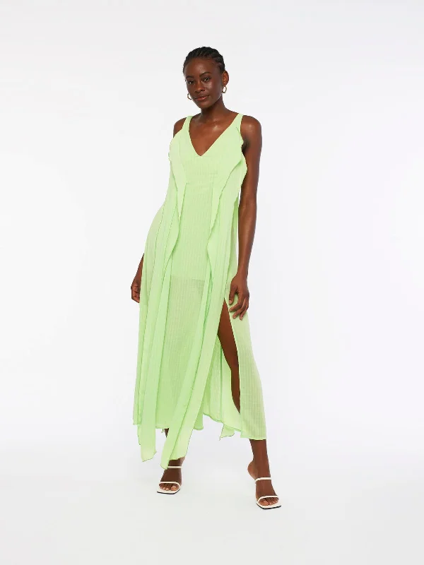 RICA maxi dress - lime Fashionable Open-Back Maxi Dress