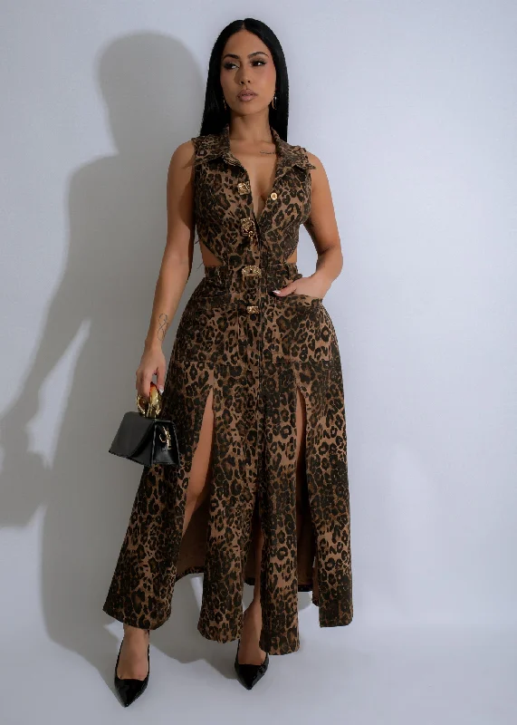 Sculpted Dream Maxi Dress Brown Elegant Silk Maxi Dress