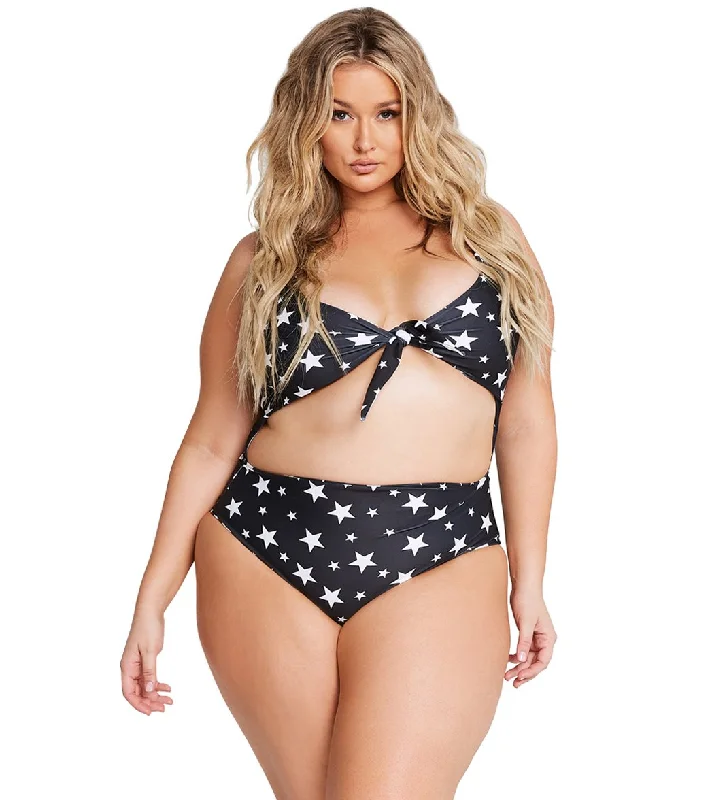 Alpine Butterfly Plus Size Star Riviera One Piece Swimsuit Star Sporty Swimwear Bottoms